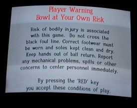 Bowling Warnung