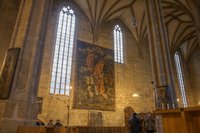 Wandgemälde im Erfurter Dom aus drei Einzelaufnahmen zusammengesetzt