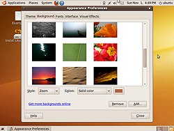 Mein Bild auf dem Ubuntu 9.10 Desktop